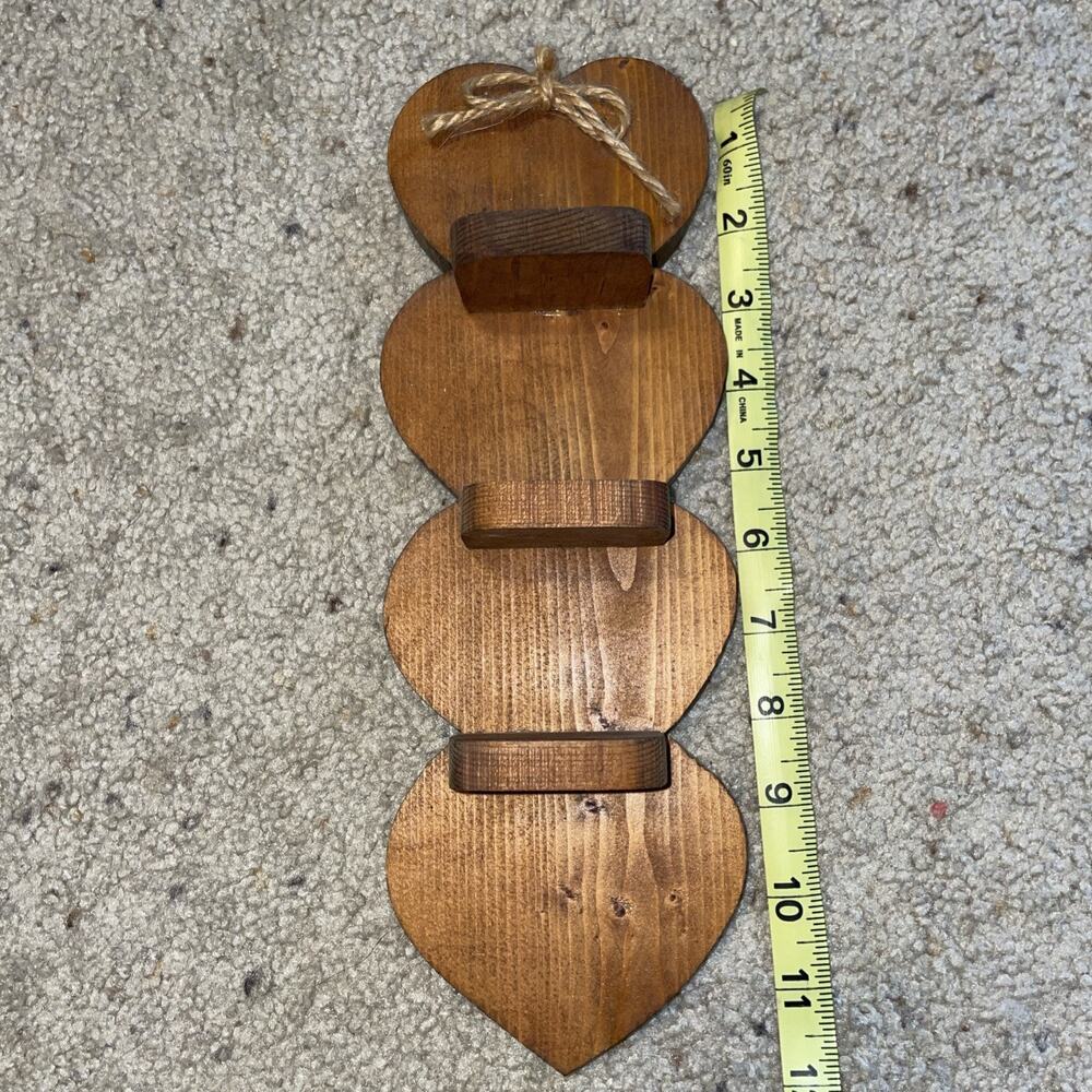 Vintage Wood Cottagecore Cut Out Heart Trinket Shelf Wall Decor Grandma Core